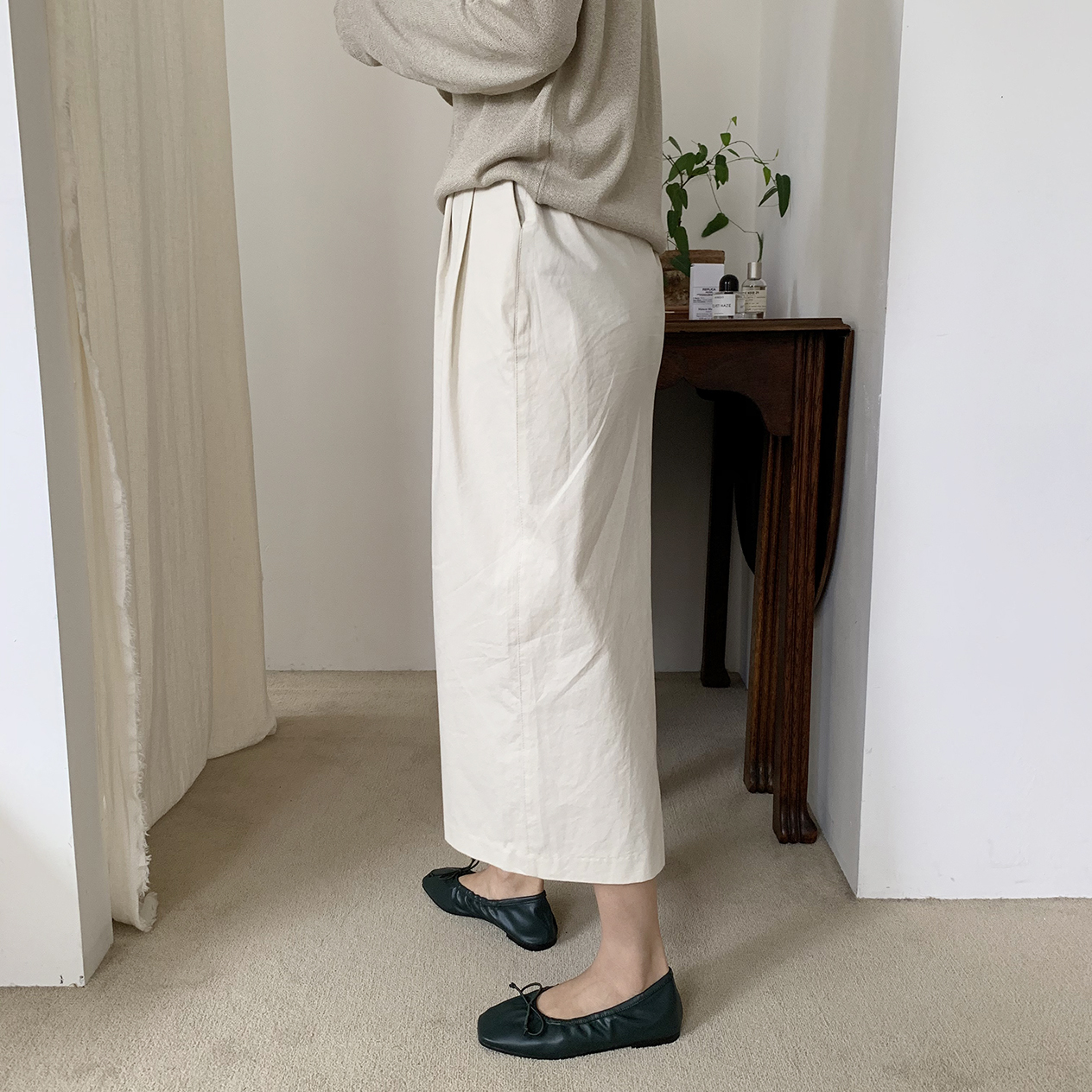 リボンギャザーフラットシューズ | レディースファッション通販