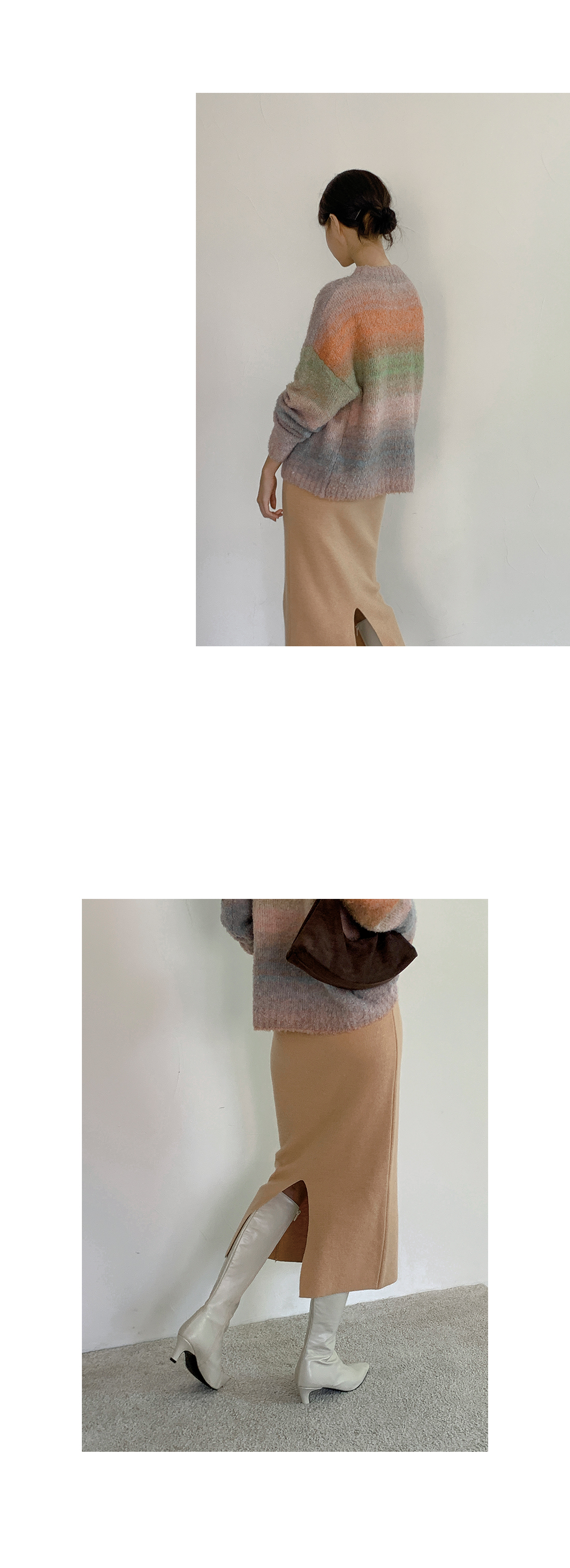 ルーズフィットグラデーションニット | レディースファッション