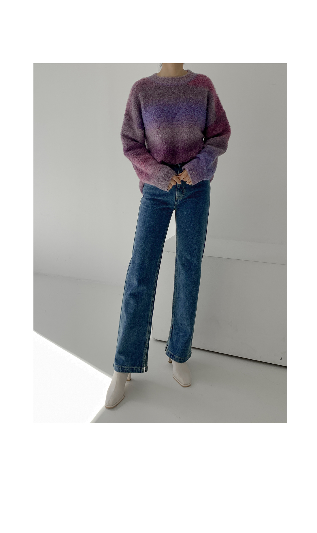PEOPLESTYLE*日本未入荷*グラデーションデザイン ルーズニット ルーズフィットグラデーションニット | レディースファッション