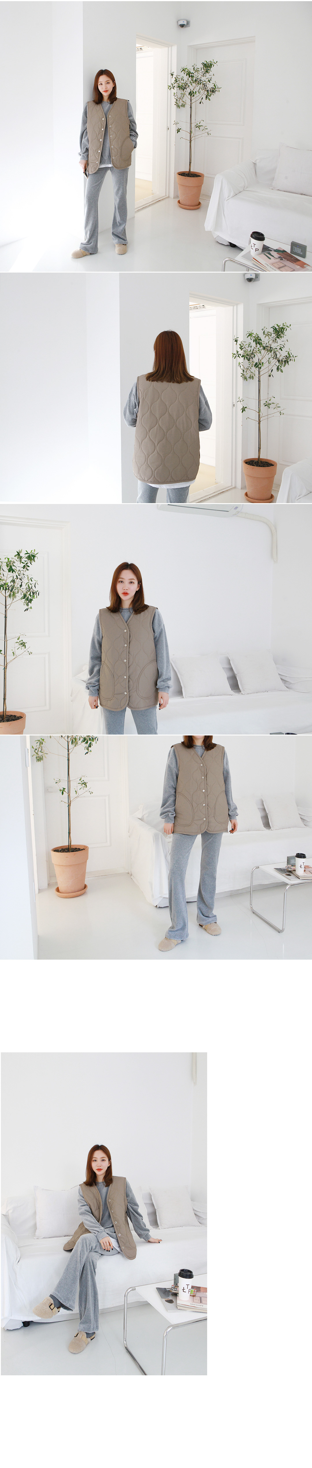 ボア裏地キルティングベスト | レディースファッション通販 - DHOLIC