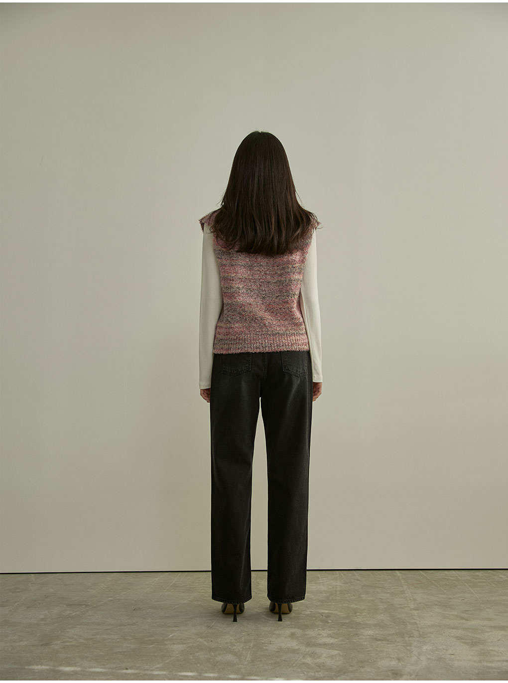 BY ミックスカラーVネックニット ベスト BEAUTY&YOUTH UNITED ARROWS（ビューティーアンドユース