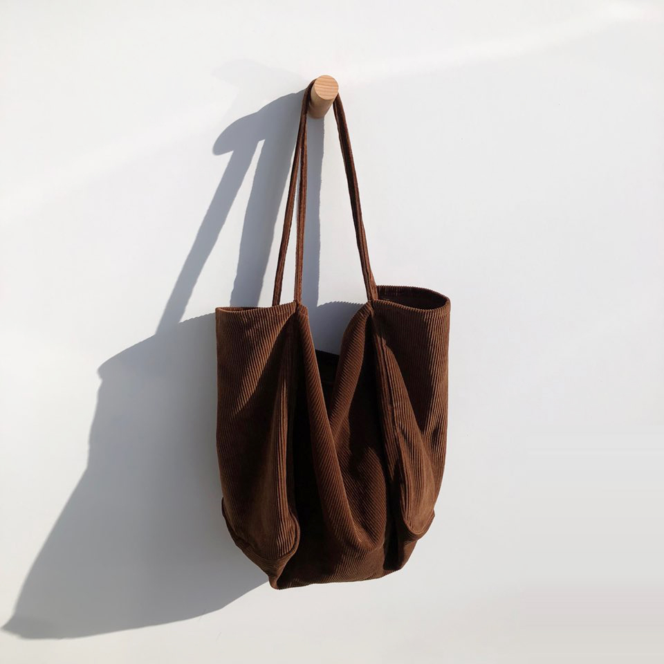 Lesserafim トートバッグ　ブラウン　コーデュロイ　popup コーデュロイトートバッグ | レディースファッション通販 - DHOLIC