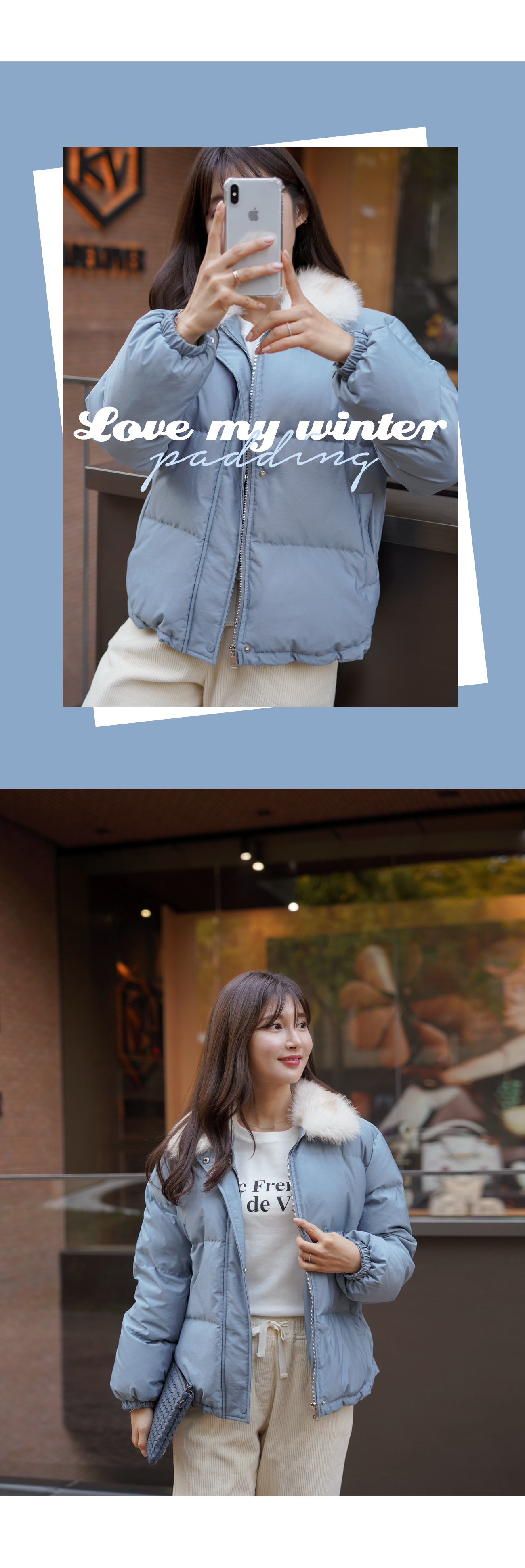 フェイクファー襟ダックダウンジャケット | レディースファッション