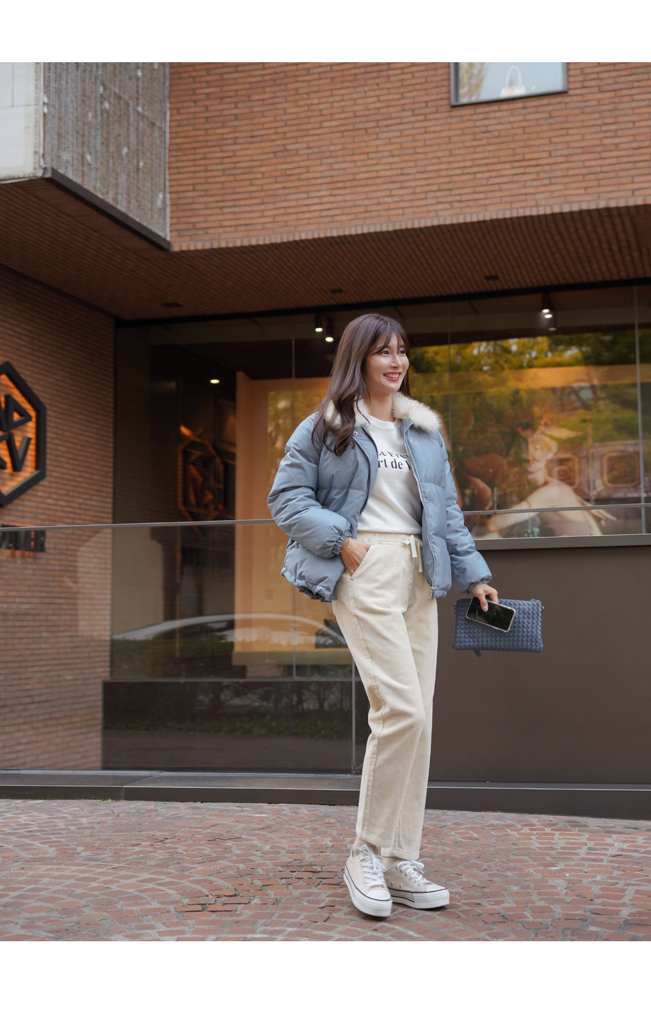 OL愛用ホワイトダックダウン+ウール ファー襟 レディース ロング ダウンジャケット 防寒良品 コート 厚手 韓流 837088 フェイクファー襟ダックダウンジャケット | レディースファッション