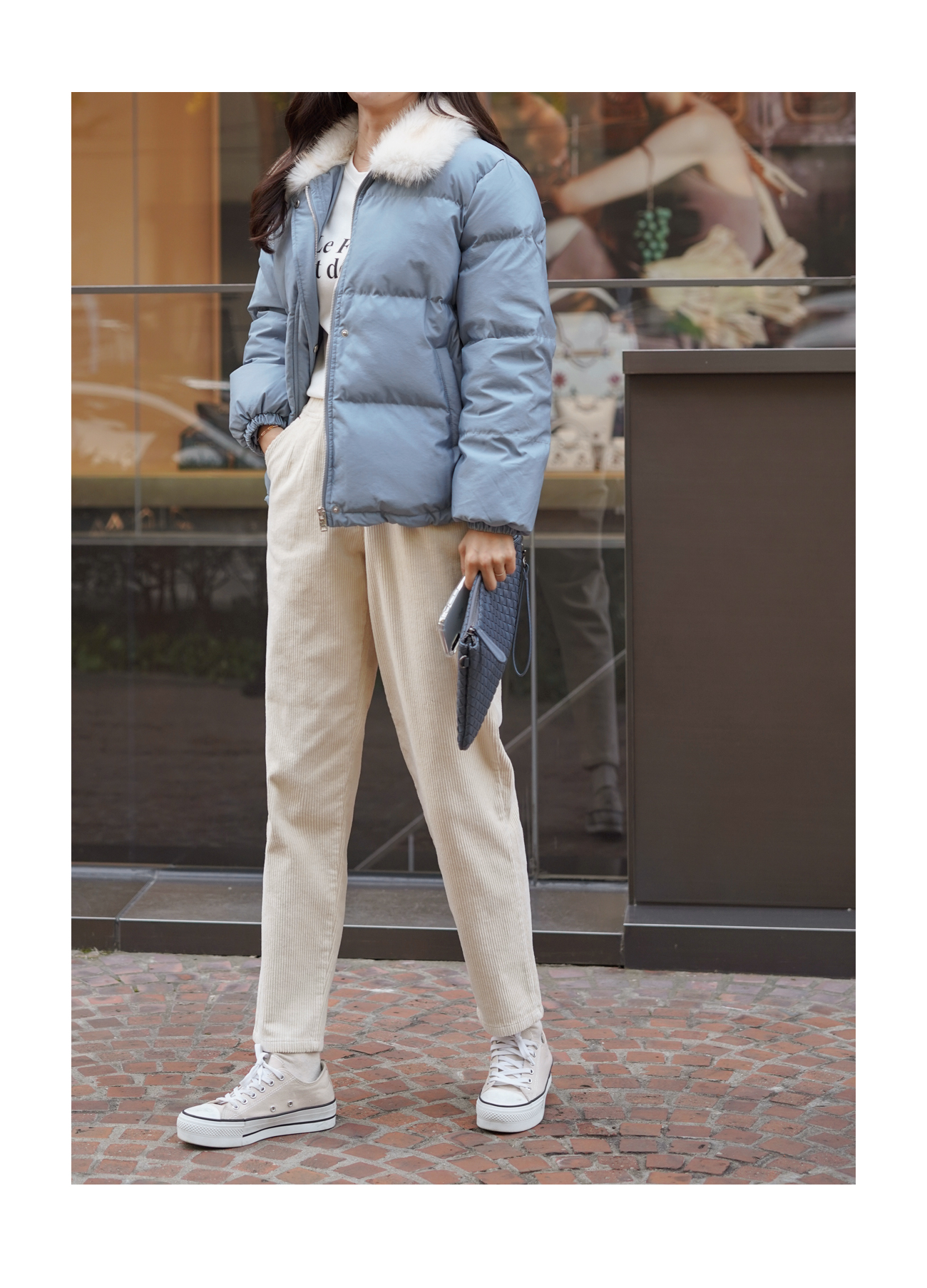 フェイクファー襟ダックダウンジャケット | レディースファッション