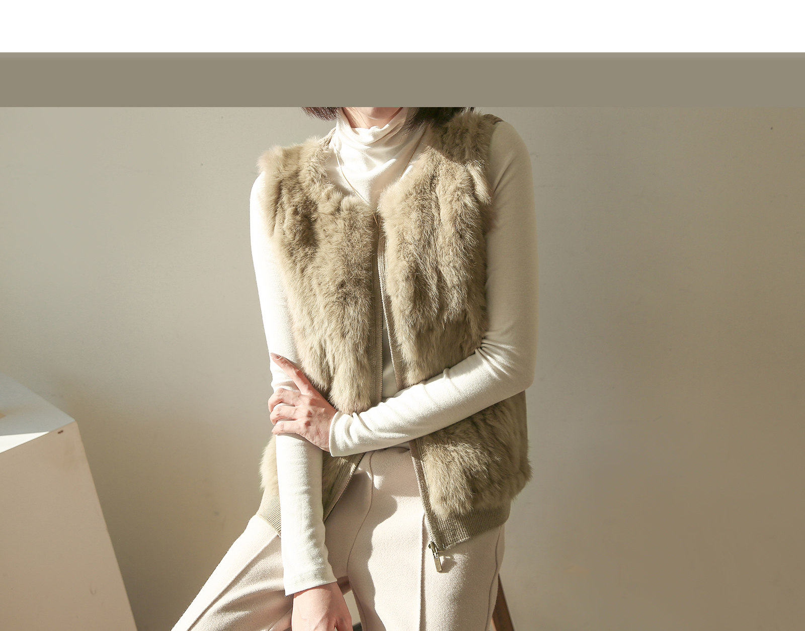 リアルラビットファーニットベスト | レディースファッション通販 - DHOLIC