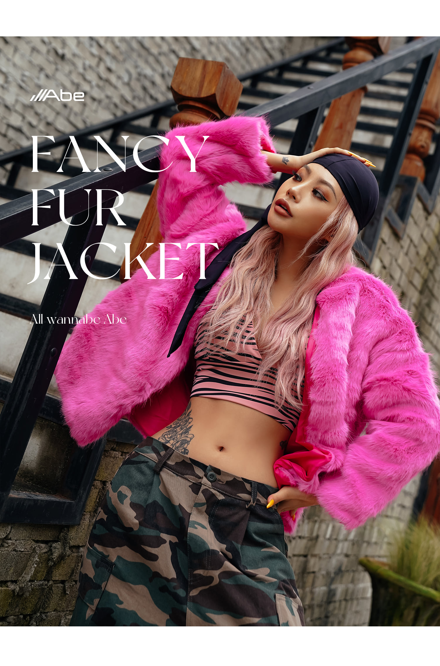 フェイクファーピンクジャケット | レディースファッション通販 - DHOLIC