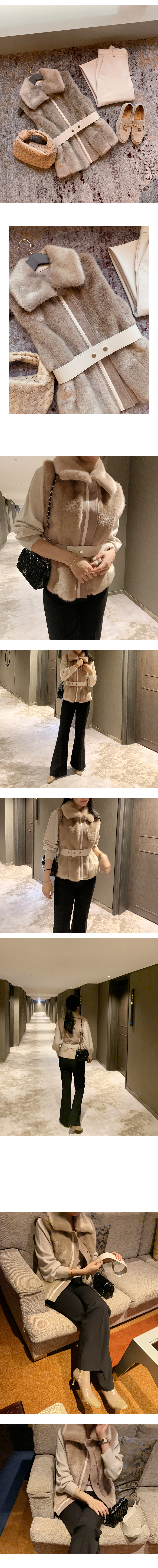 ベルト付フェイクファーベスト | レディースファッション通販 - DHOLIC