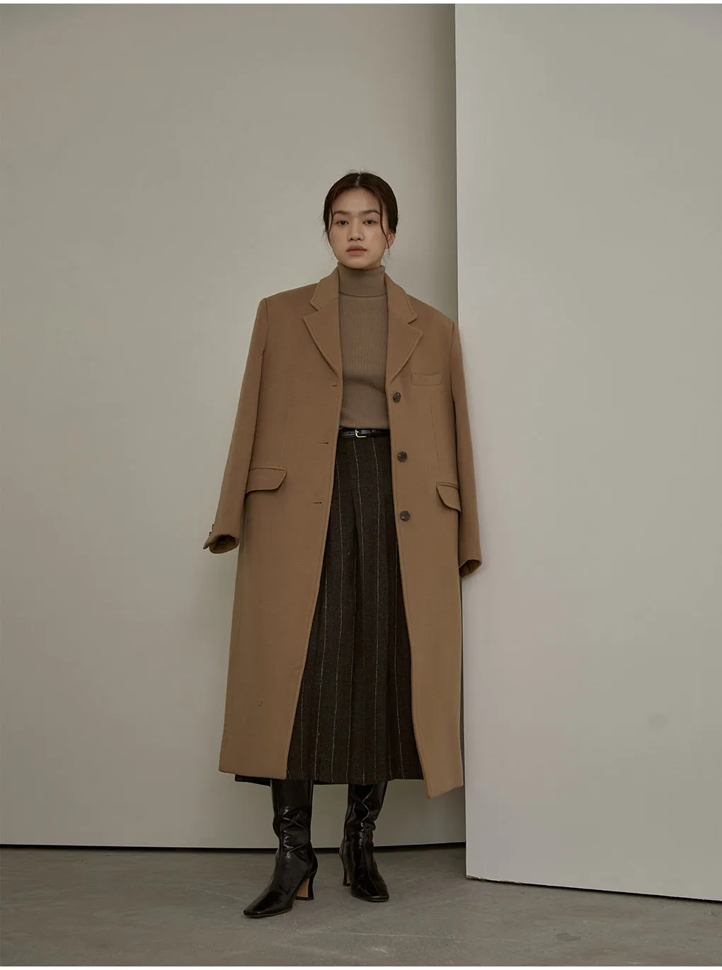 ウールロングコート(キャメル) | レディースファッション通販 - DHOLIC 