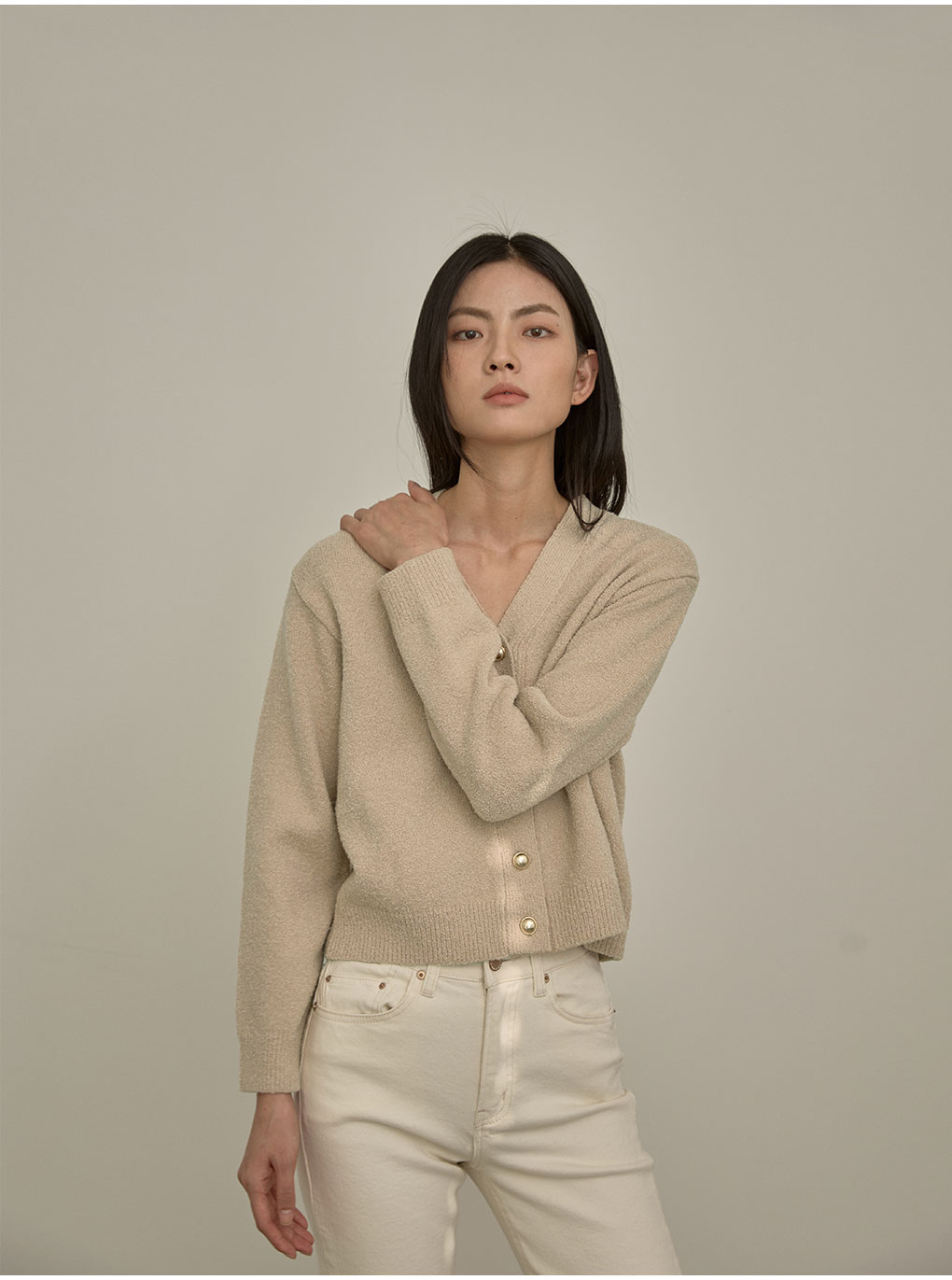 【ZARA】ゴールドボタン ニットカーディガン | フリマアプリ ラクマ