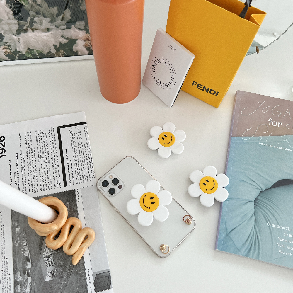 フラワースマイルスマホグリップ | レディースファッション通販 - DHOLIC