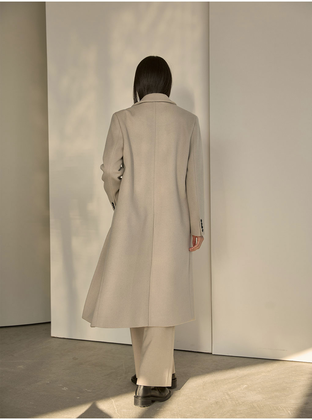 【極美品】グレースクラス　カシミヤ混裏地プリントウールコート　38 Perfect Suit FActory チェスターコート コート カシミヤ混