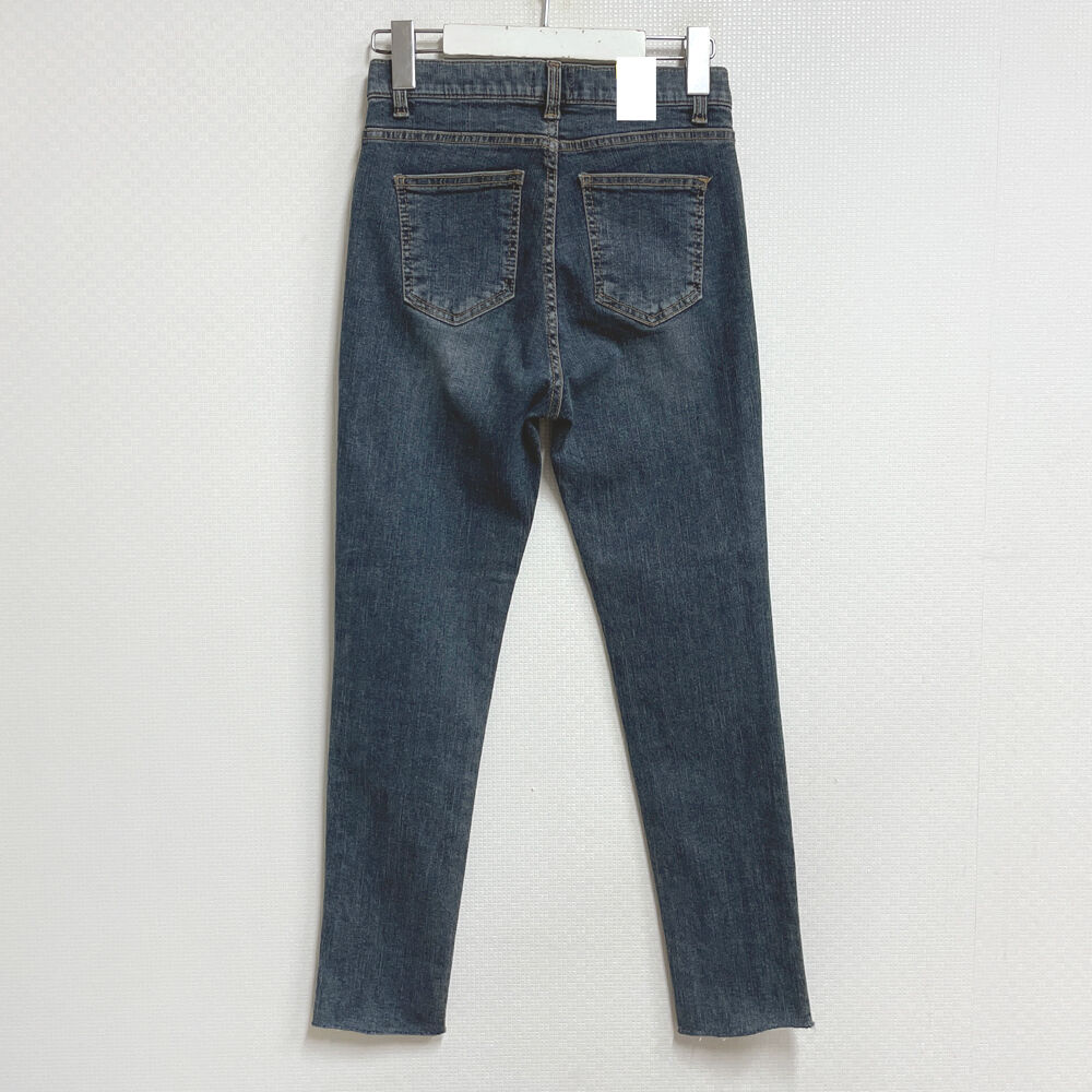 ウォッシングデザインスリムデニムパンツ (S~L) 3色 O4243 2サイズ展開・ユニセックス】ダイドデニムカーゴパンツ（デニム