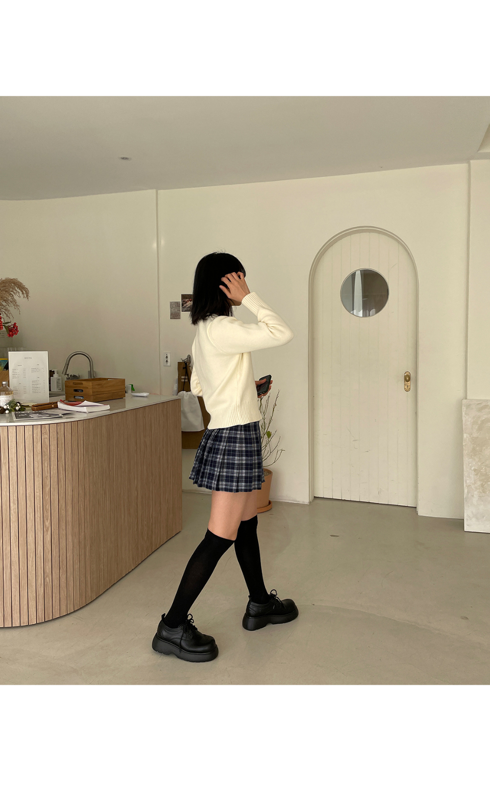 【SANDRO】チェック柄 プリーツ ミニスカート【送料関税込】 ROOP TOKYO スカート Check Mini Pleats Skirt / チェックミニ