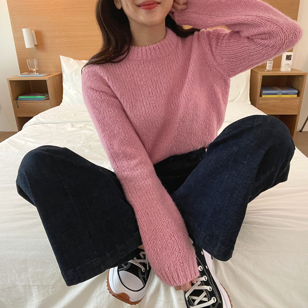 セミクロップドニット(ピンク) | レディースファッション通販 - DHOLIC