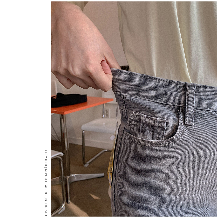 3TYPEグレイッシュブルーワイドデニムパンツ | レディースファッション