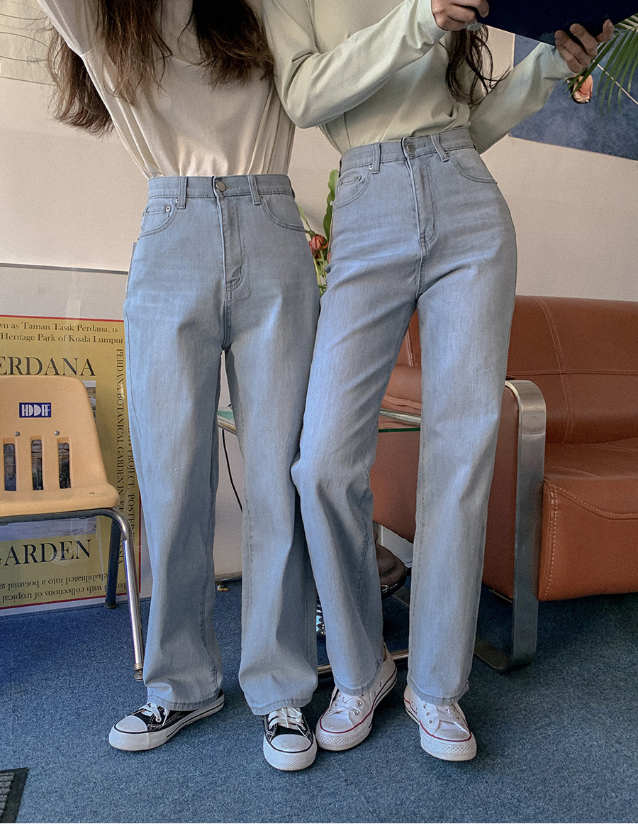 3TYPEウォッシングストレートデニムパンツ | レディース
