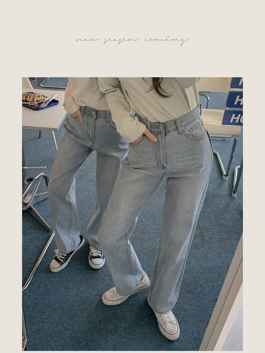 3TYPEウォッシングストレートデニムパンツ | レディース