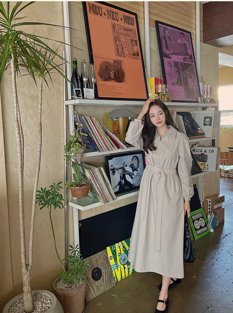 スキッパーウエストベルトワンピース | レディースファッション通販