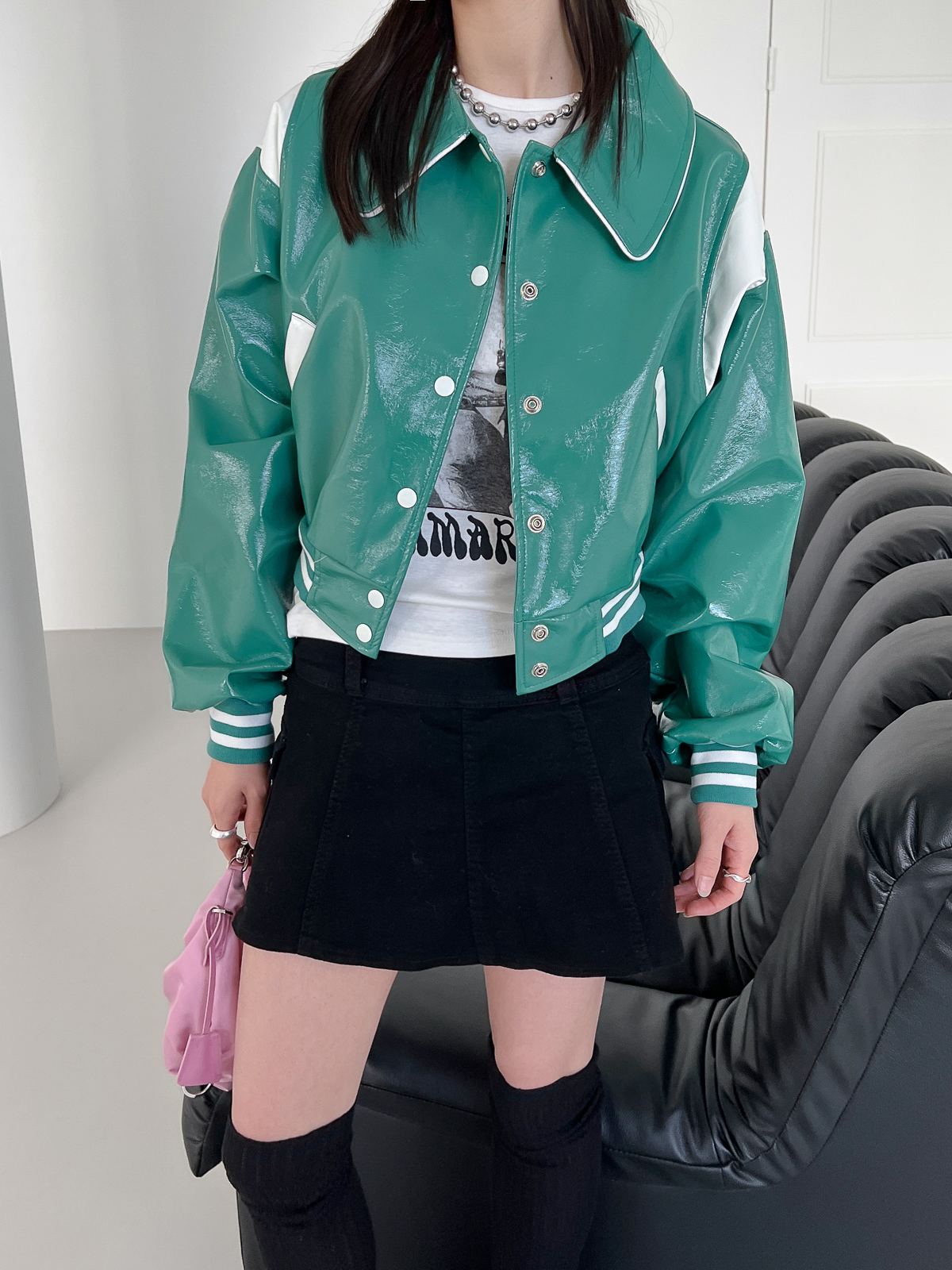 un3d オリーブ色 フード付き クロップドジャケット 1322445_info_20220216_132859_2