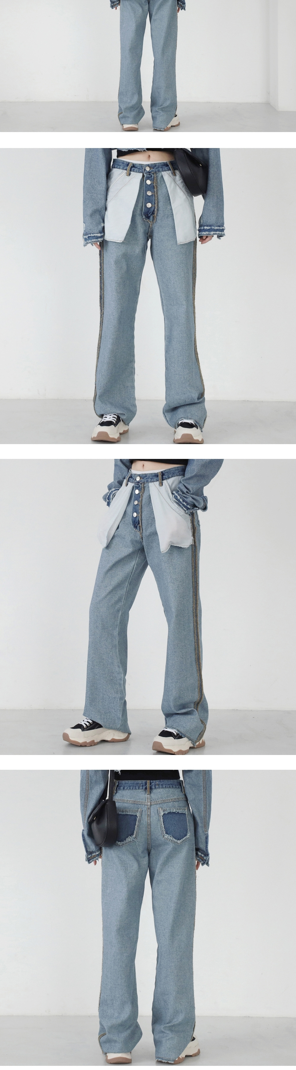 裾上げしてますVetements23ss デストロイインサイドアウトデニム