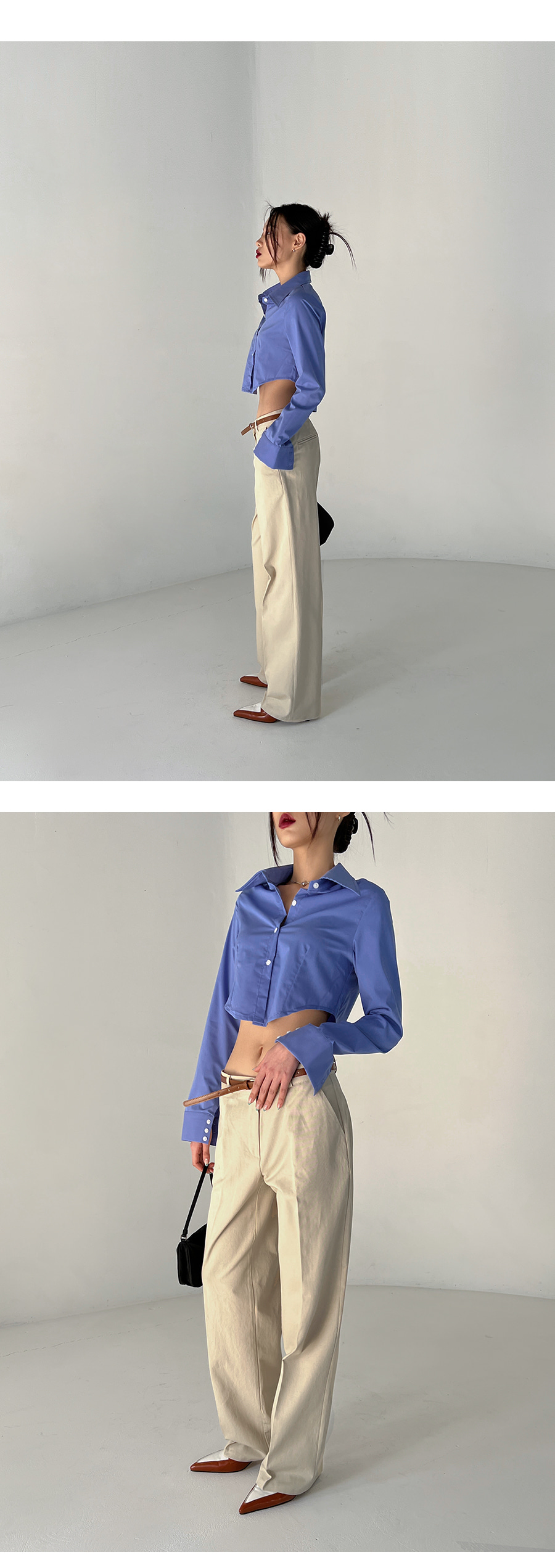 Round hem short SH ラウンドヘムショートシャツ ラウンドヘムショート丈シャツ | レディースファッション通販