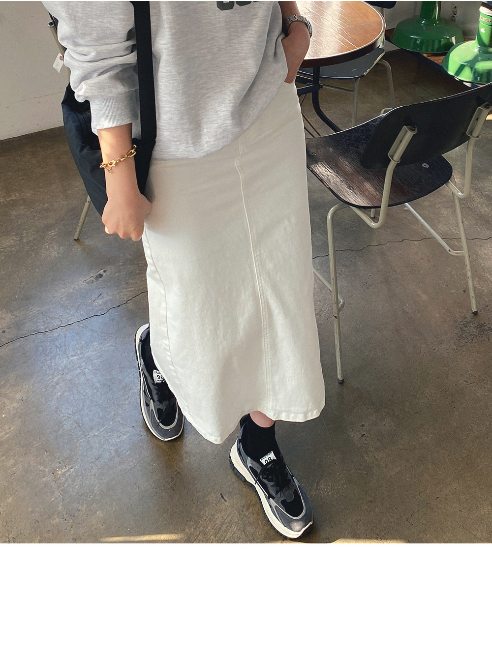 ホワイトカラーバックスリットスカート | レディースファッション通販