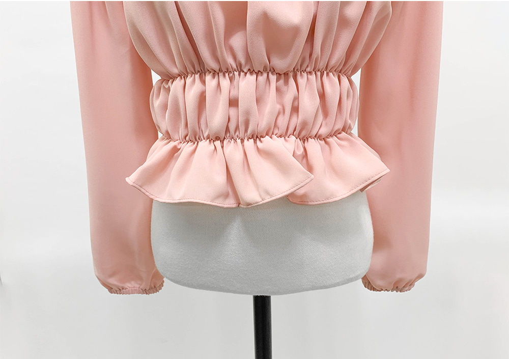 [MIXXO]スクエアネック シャーリング ブラウス_MIWBLE912G miniministore スクエアネック ブラウス シャーリング