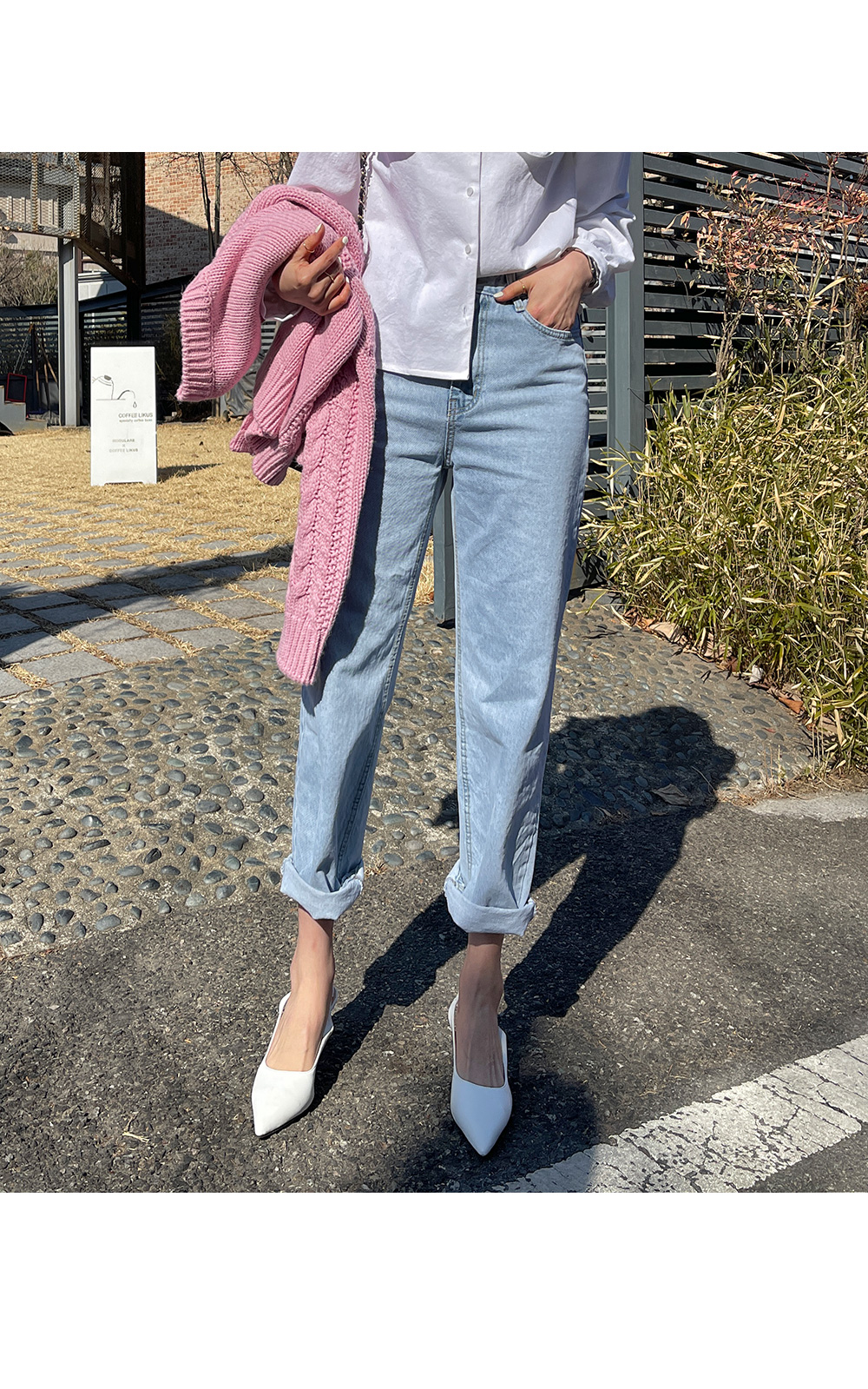 ストレートライトブルーデニムパンツ | レディースファッション通販