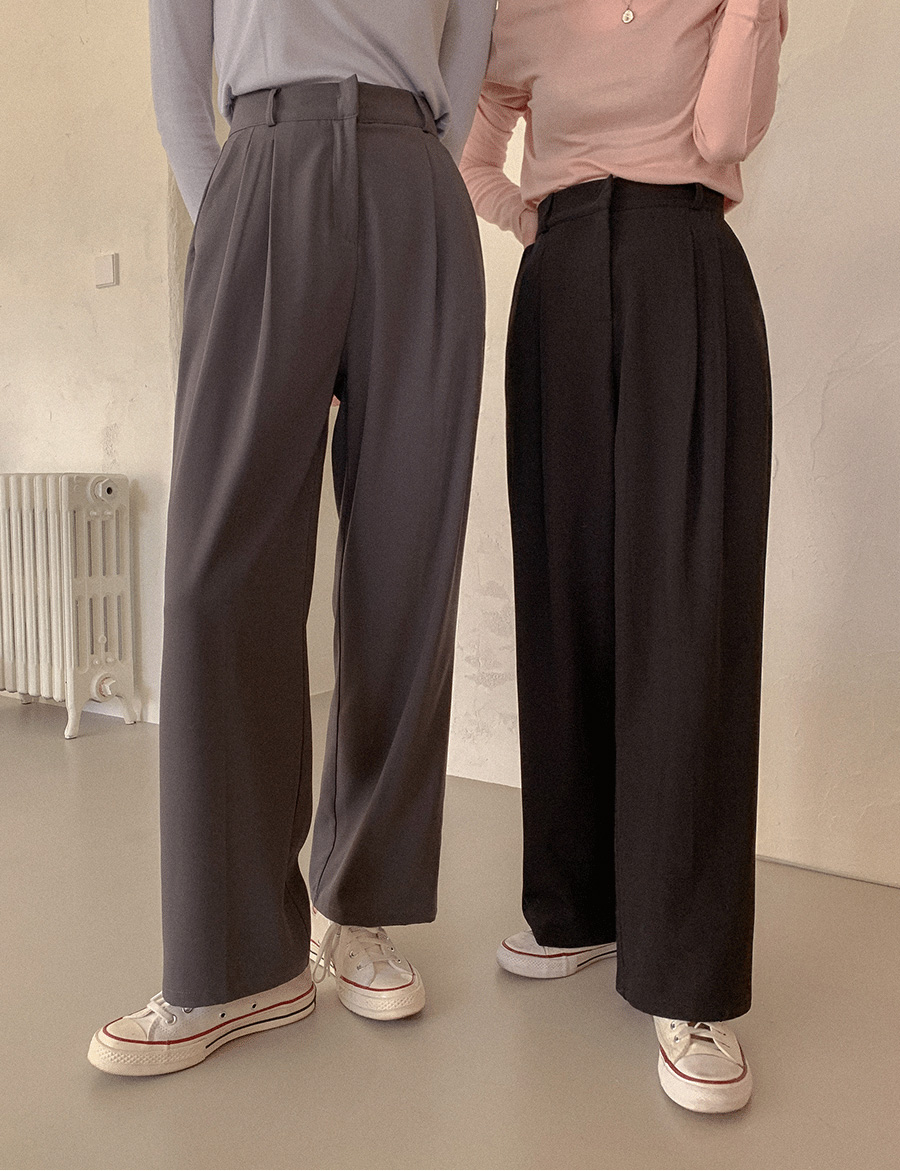 パンツ Rotten Pintuck Wide Slacks (3color) 3TYPEツーピンタックワイドスラックスパンツ | レディース