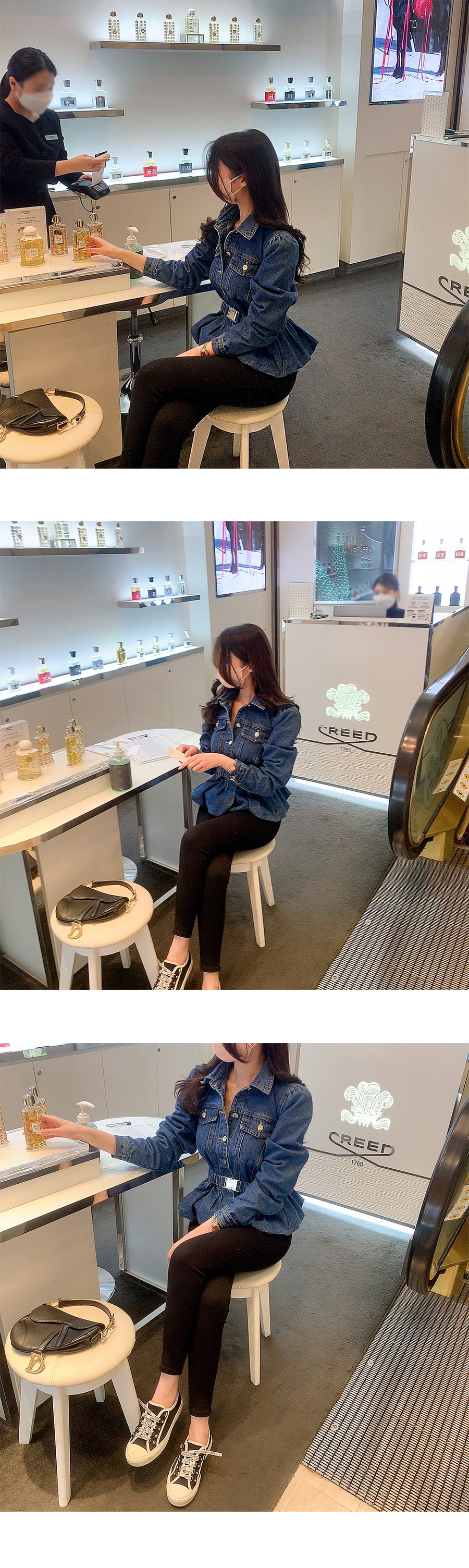 ベルト付フレアデニムジャケット | レディースファッション通販 - DHOLIC