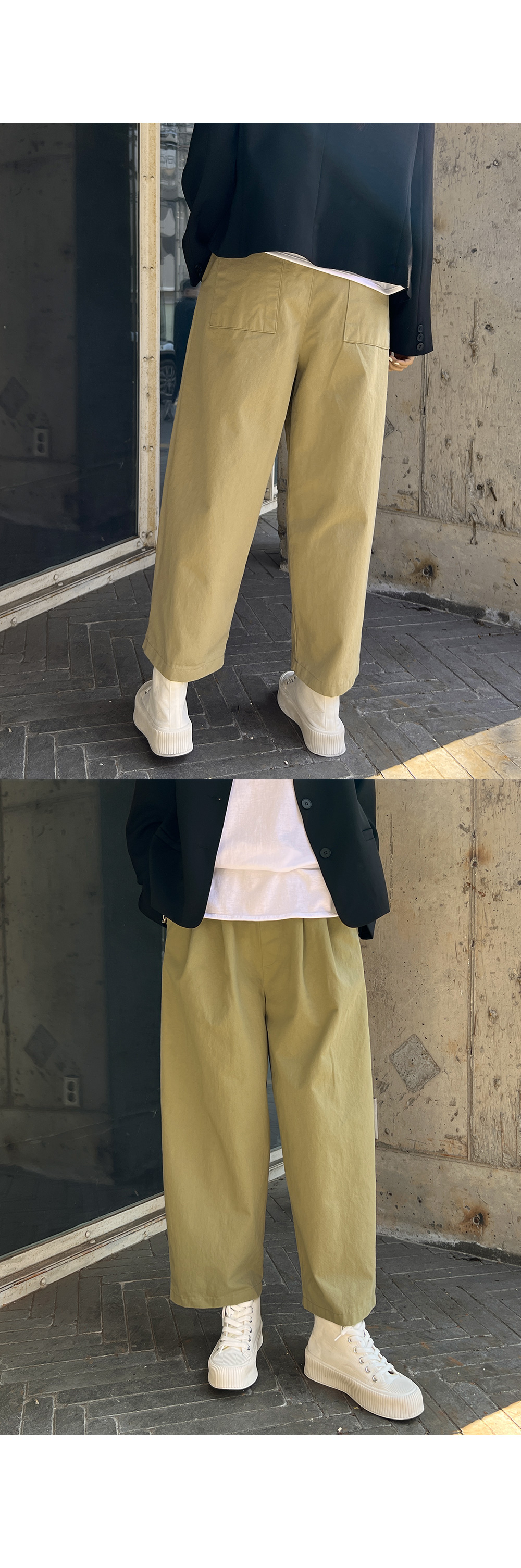 9分丈コットンワイドパンツ | レディースファッション通販 - DHOLIC