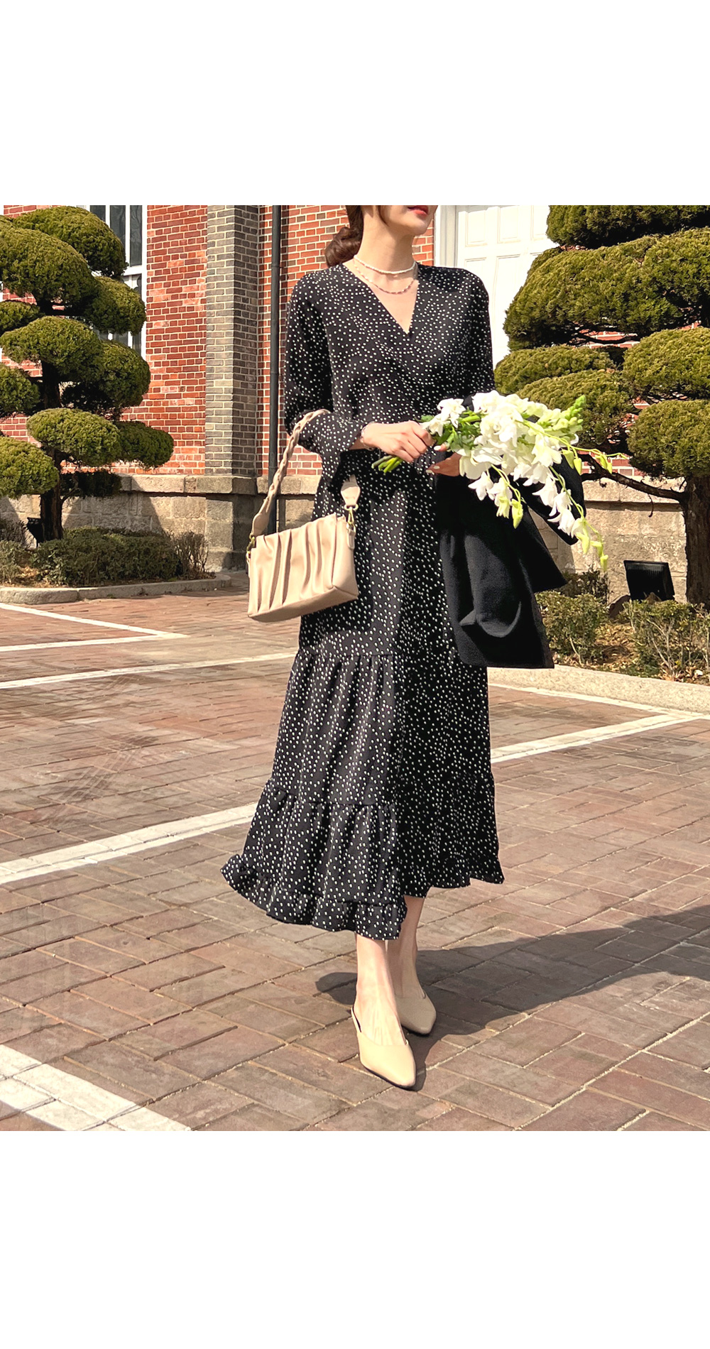セール 30%OFF】ブラッシュポルカドットワンピース(504647467