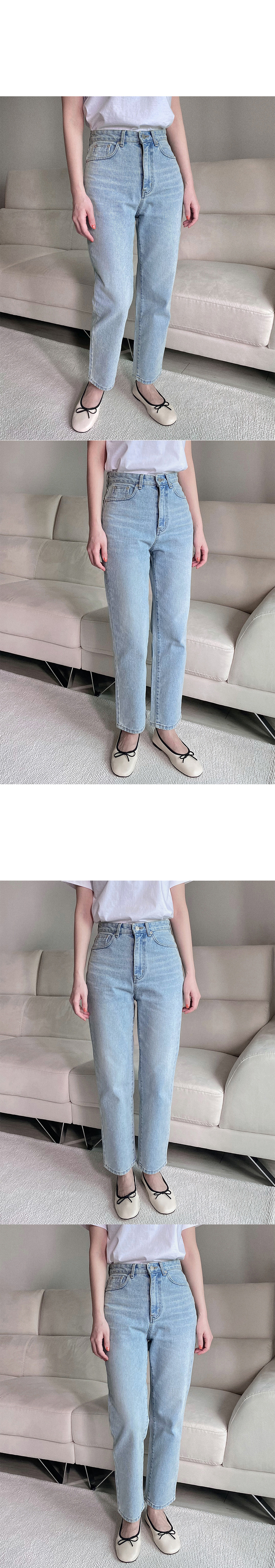 ライトブルーストレートデニムパンツ | レディースファッション