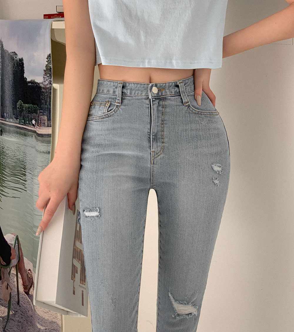 ダメージスキニーデニムパンツ | レディースファッション通販 ダメージスキニーデニムパンツ | レディースファッション通販