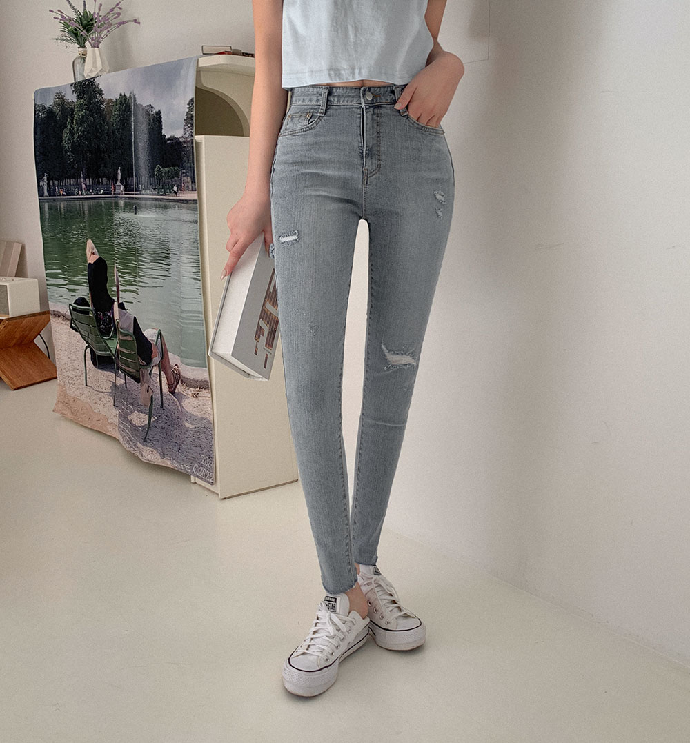 ダメージスキニーデニムパンツ | レディースファッション通販 ダメージスキニーデニムパンツ | レディースファッション通販