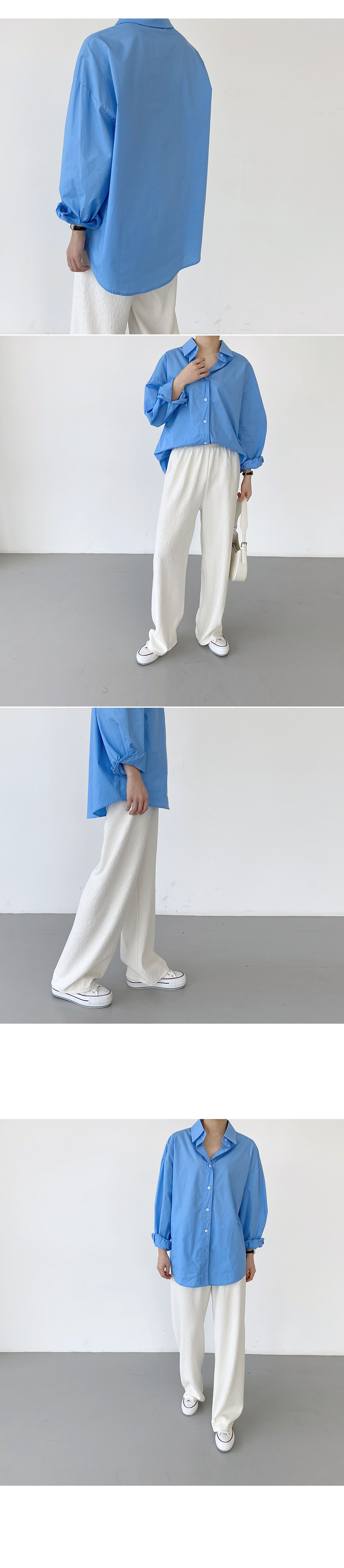 ルーズスカイブルーシャツ | レディースファッション通販 - DHOLIC