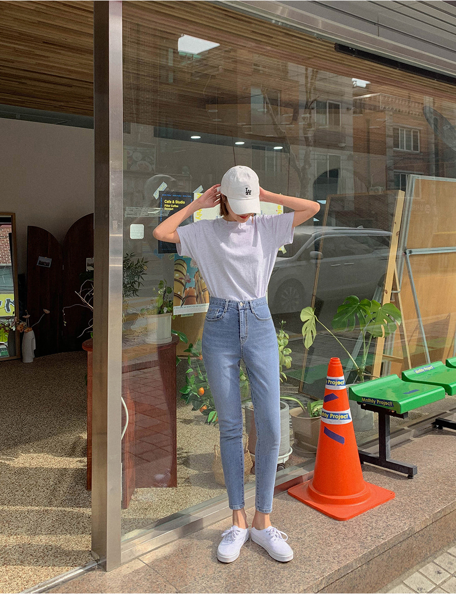 ハイウエストスキニーデニムパンツ | レディースファッション