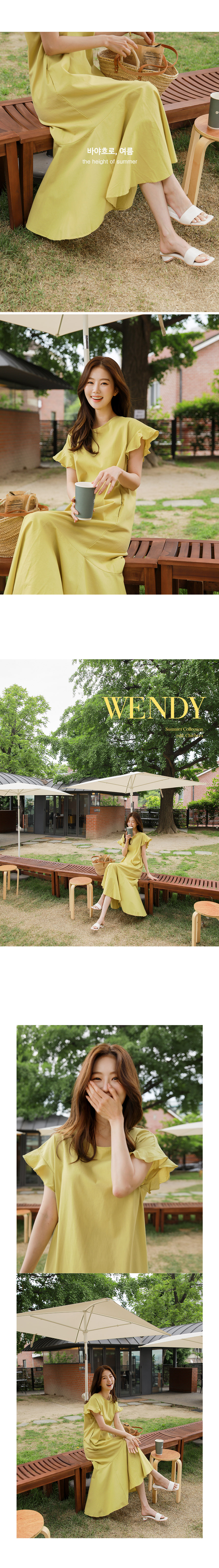 フリルスリーブロングワンピース | レディースファッション通販 - DHOLIC