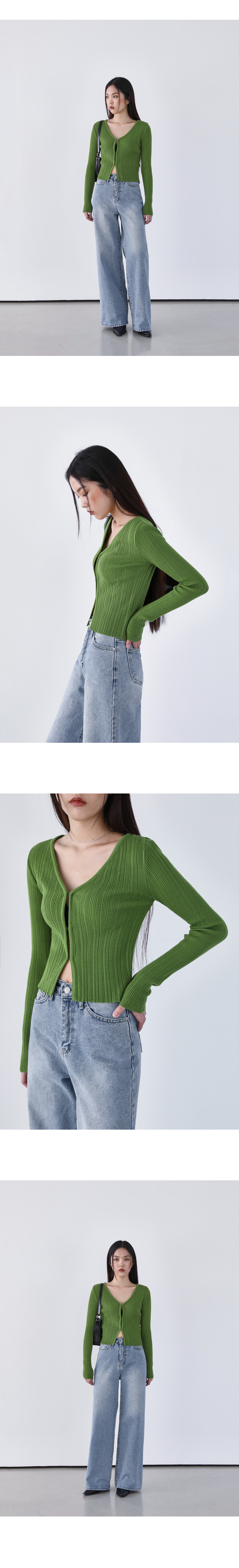 SENEE フロントホックVネックカーディガン SENEE（セニー）の「front hook v neck cardigan（フロント
