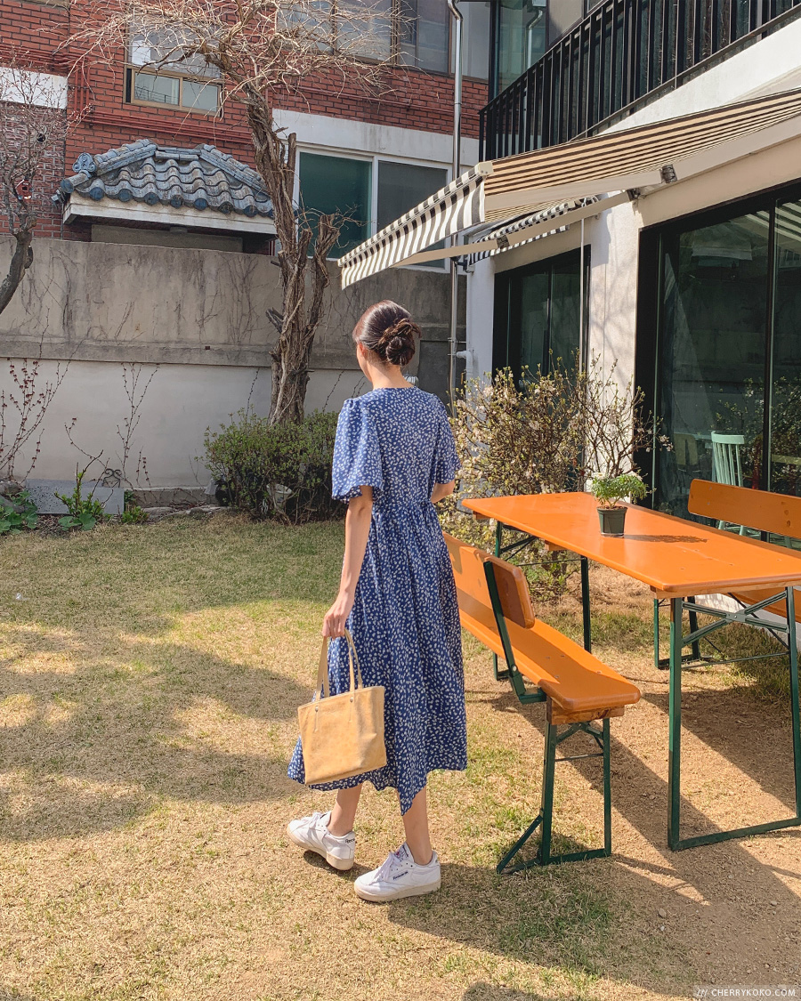 コバルトブルー半袖ワンピース | レディースファッション通販 - DHOLIC