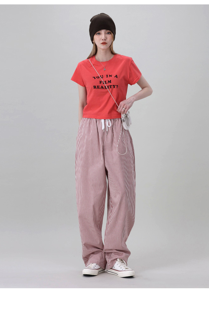 ストライプワイドパンツ | レディースファッション通販 - DHOLIC