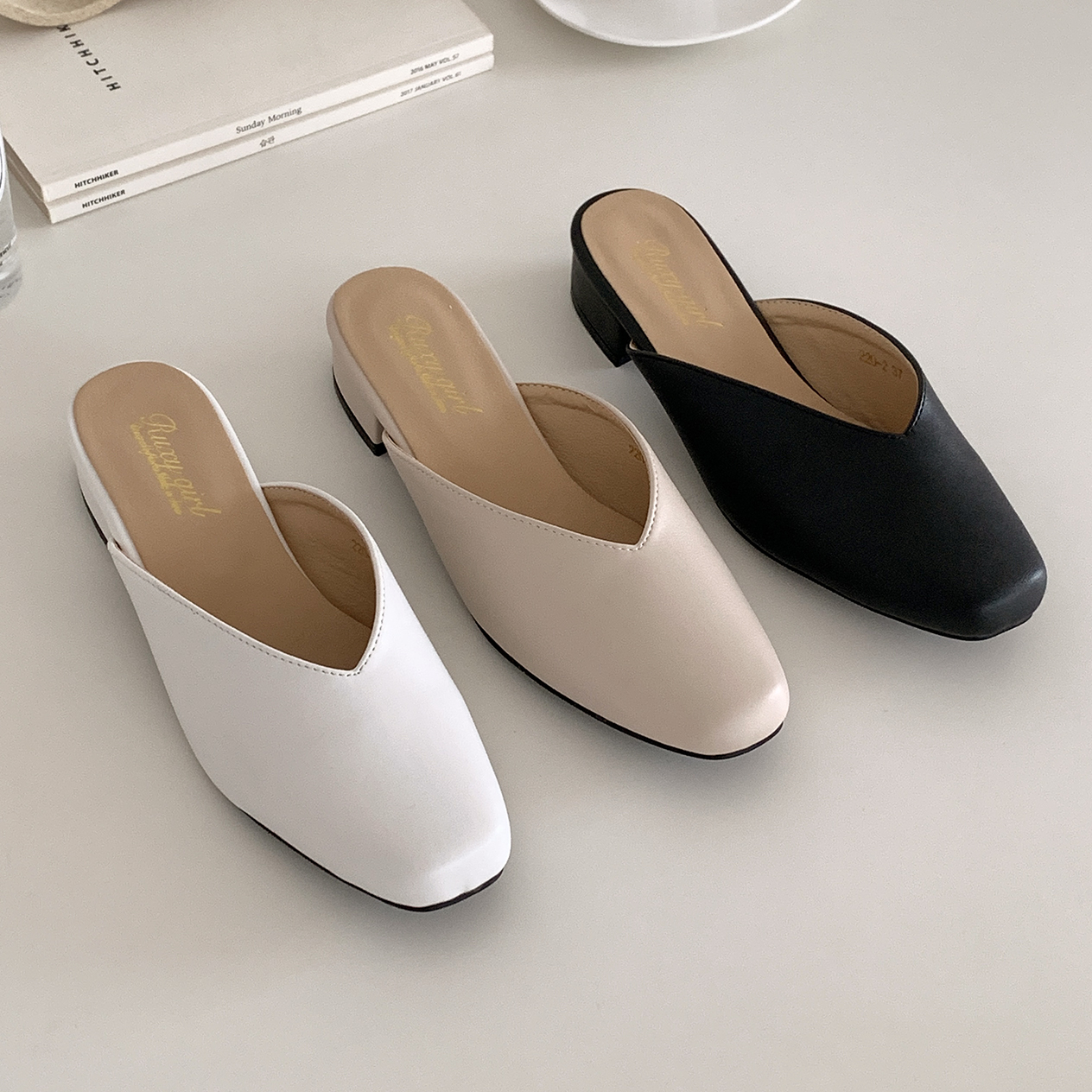 Vカットローヒールミュール | レディースファッション通販 - DHOLIC