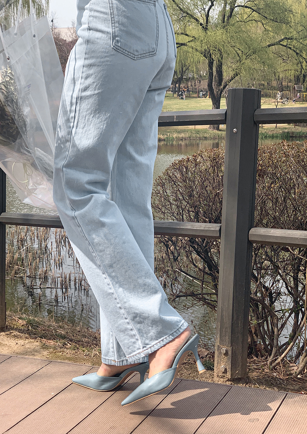ハイウエストライトブルー Sダブルウエスト AZUL DENIM ハイウエストスーパーワイド｜WOMEN｜250HSM11-398C