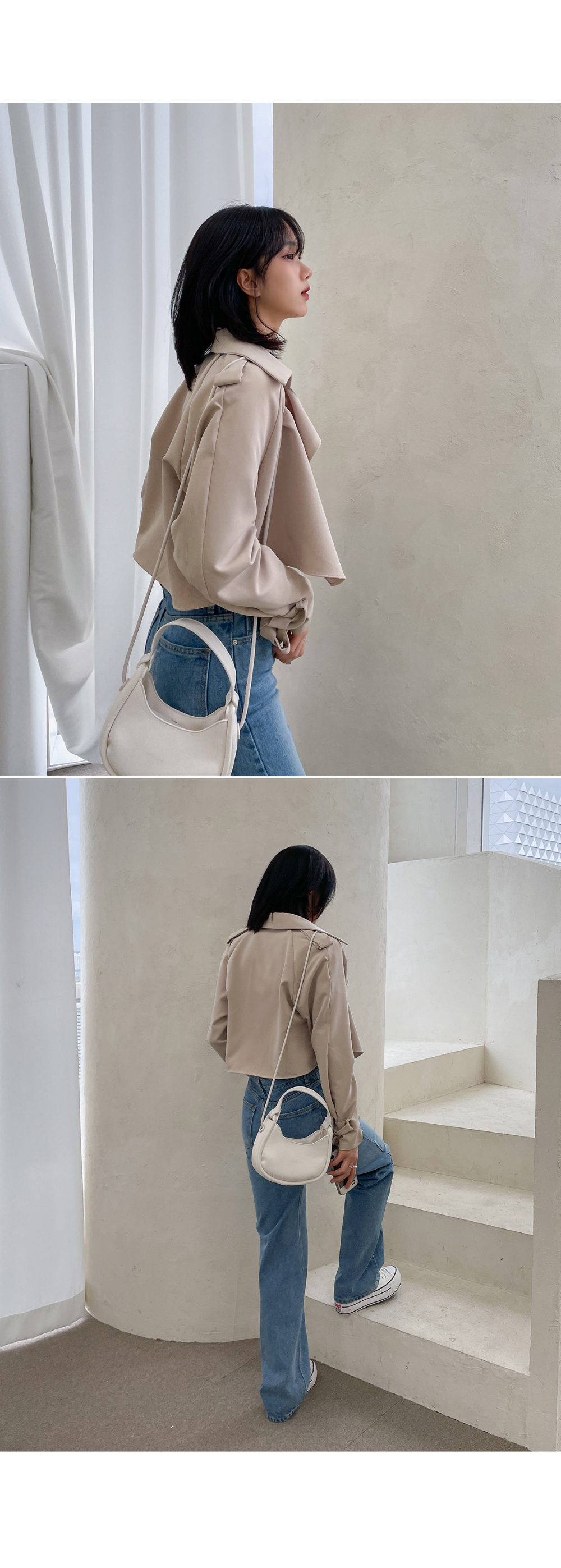 ヘンリーネッククロップドTシャツ | レディースファッション通販 - DHOLIC