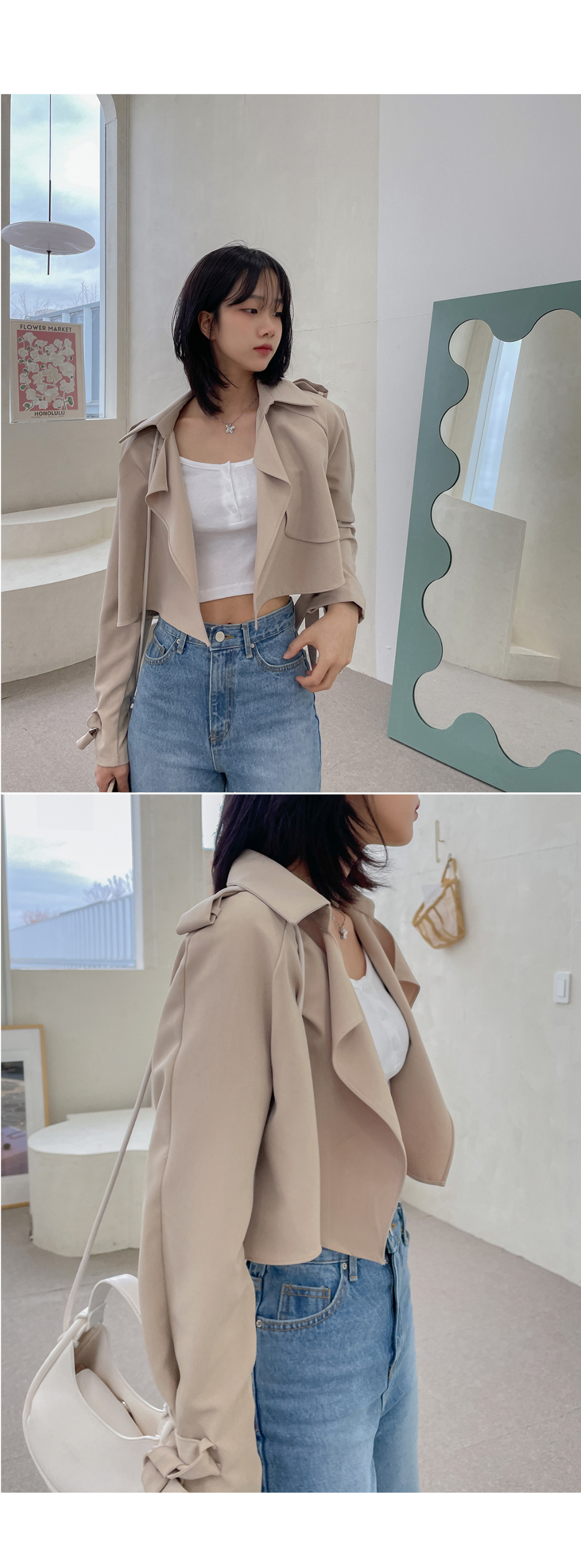 ●T-TRELL ヘンリーネッククロップドTシャツ | レディースファッション通販 - DHOLIC