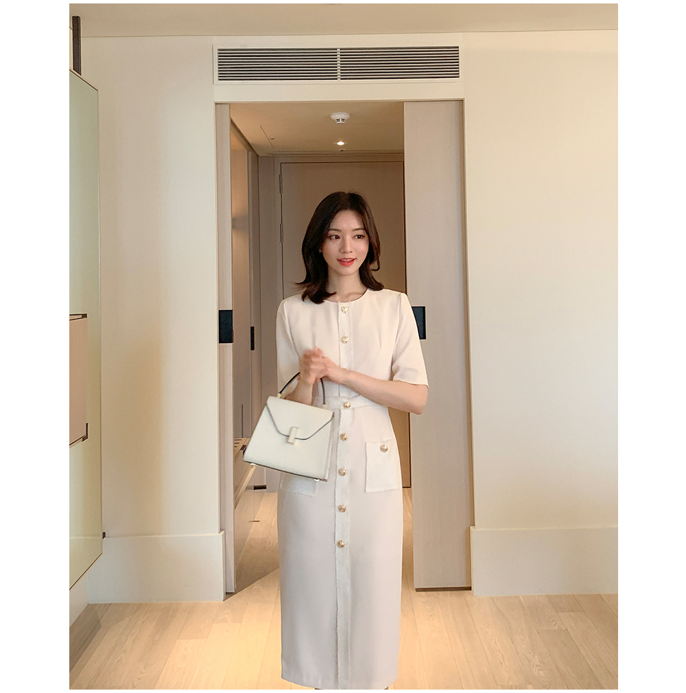 ツイードプリーツワンピース | DRESS | OBLI