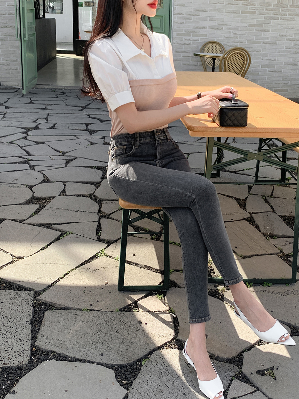 ダークトーン♡スタンダードスキニーデニム SOMETHING 【10%OFF】Something サムシング スタンダード