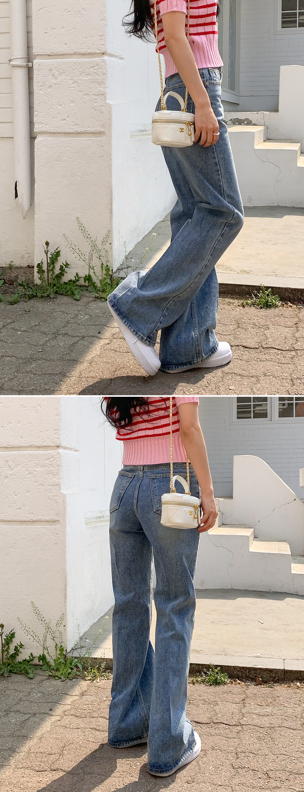 ウエストゴムワイドデニムパンツ | レディースファッション通販