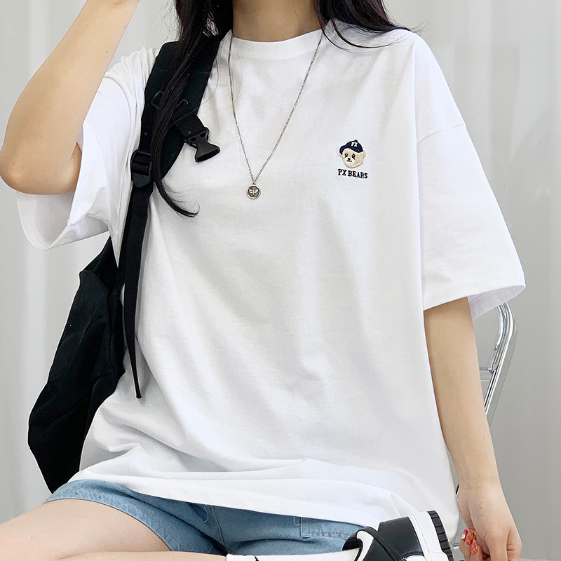 コットンベアー刺繍Tシャツ | レディースファッション通販 - DHOLIC